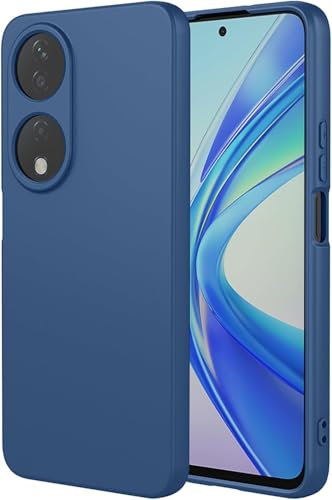 Movilear Funda Carcasa de Silicona Líquida para Honor X7B 4G 5G / Honor 90 Smart 5G, Interior de Microfibra Antigolpes Protección Gel Ultra Suave de Goma a Prueba de Choques y Arañazos FSUA (Azul)