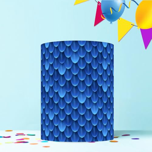 BLUE DRAGON SCALES CAKE WRAP AROUND EDIBLE CAKE TOPPER ICING DECORATION 1 SHEET