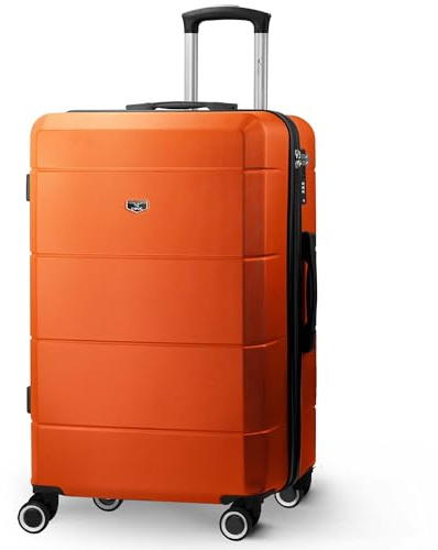 LUGG 24 Inch Jetset Suitcase Hard Shell Case 4 Wheel Travel bag Lightweight ABS Material with TSA Lock Approved for Travel with easyJet, British Airways, RyanAir, Virgin Atlantic, Emirates(67x44x26cm)