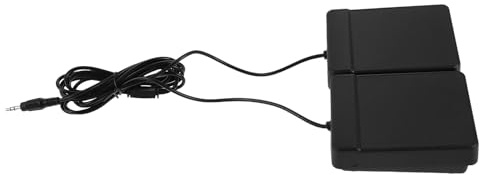DECORNIJIA Elektronische Doppelpedaltrommel mit Metall und Abs Material Kompaktes Zubehör für Elektronische Drums 3,5-mm Klinkenanschluss für Studioübungen