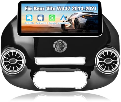 Junsun Android Autoradio für Mercedes Benz Vito 447 2014-2020 6GB+128GB | 8 Core, unterstützt 4G-SIM-Karte, CarPlay, Android Auto, FM Radio, Bluetooth, WLAN, Navigtion, Lenkradsteuerung