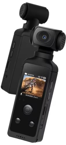 Telecamera d'azione 4K Ultra HD con stabilizzatore – Touch screen 3 pollici – videocamera portatile con WiFi & App – impermeabile fino a 30 m – grandangolare e registrazione in loop – kit completo