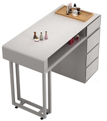 LVLDAWA Professioneller Nageltisch mit Schubladen(100x40x78cm)