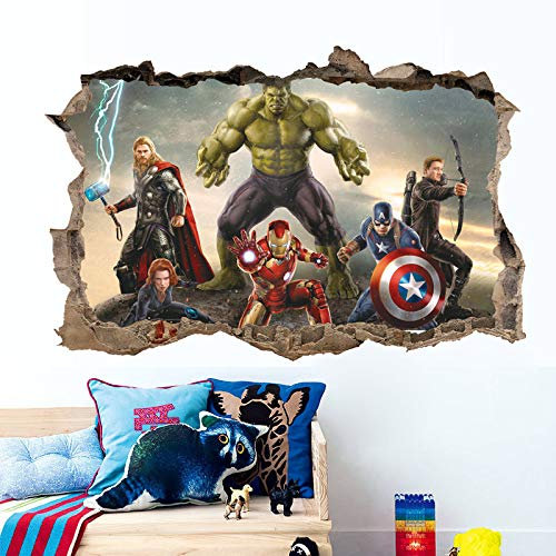 Hulk Iron Man Captain America Thor Entfernbare Wandaufkleber Abziehbild Kinder Wohnkultur Babyzimmer Jungen Mädchen Kindergarten