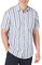 Amazon Essentials Men's Regular-Fit Short-Sleeve Poplin Shirt, Blue White Stripes, L
