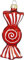 Inge-glas Magic Weihnachtskugel Bonbon | Christbaumkugel 64487H120 | Christbaumschmuck Süßigkeit Weihnachtsbaumkugel (rot rund)