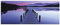 ARTland Wanddeko Glasbilder Wandbild Glas Bild einteilig 125x50 cm Querformat Panorama See Landschaft Natur Wald Steg Sonnenuntergang Lila U1UF