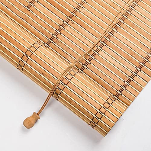 Innen/Außen-Bambusrollo,Natur Lichtfilter-Sichtschutz-Raffrollo-Holzrollo,Bambus Rollo mit Seitenzug,für Korridor Gazebo Gärten Terrassen Fenster Tür,Breite 45-150cm,Anpassbar (W120xH180cm/47x71in)