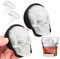 JETKONG 2 x große Totenkopf-Eiswürfelform aus Silikon, 3D-Totenkopf-Maker für Whiskey, Cocktails, Saft, Schokolade und Kuchen