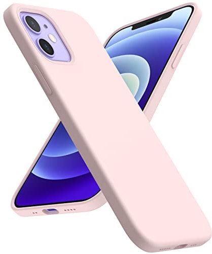 ACRONIX Cover Silicone per iPhone 12 (6.1), Silicone Liquido Premium, Custodia Protettiva Antiurto a 3 Strati, Case Ultra-Sottile con Fodera in Microfibra per iPhone 12 Pro-Rosa