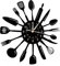 Vinyl Chef Cutlery Pattern Wall Clock - Modern Kitchen Home Decor Silent Manufacturing Gift
