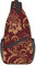 Anti-Diebstahl-Schultertasche, für Blumen, Maroon, Gold, Blumen, edel, Burgund, Antik, Schulter-Crossbody-Rucksack, wasserdichte Brusttasche, Leichter, lässiger Tagesrucksack für Reisen, Sport