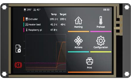 BIGTREETECH TFT35 SPI V2.1 Graphic Smart Display Kompatibel mit BTT Manta M8P/M4P/M5P, Manta E3EZ Steuerplatine + CB1-Unterstützung mit Klipper Firmware DIY Upgrade 3D-Drucker
