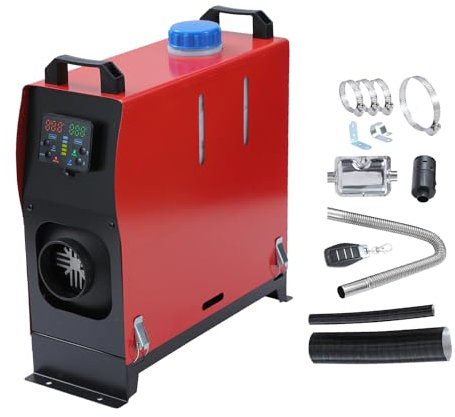 KATSU Riscaldatore ad‘Aria Diesel 12V 5KW, Riscaldamento da Parcheggio Diesel Tutto in Uno, con Uscita Aria a Foro Singolo, per Auto, Barca, Camion, Camper, Roulotte