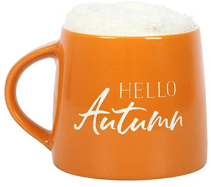 Ensemble tasse et chaussettes d'automne confortable : tasse à café en céramique sur le thème de la citrouille avec chaussettes assorties, parfait pour les décorations d'automne et pour profiter d'un