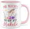 Häkeln Tasse mit Spruch - Geschenk Mir reichts - Ich geh Häkeln - Kaffeetasse 330ml aus Keramik - Häkeln Strickzubehör Kollegin Freundin Geschenkidee lustig Teetasse Kaffee-Becher