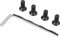 Wresetly 4 PièCes Guidon de Scooter Vis du Tube de Fourche avec PoignéE Hexagonale Kits de PièCes de Rechange pour M365 Es2 Accessoires