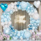 Unisun Kit Arco Palloncini Blu Bianchi, 147 Pezzi Ghirlanda Palloncini Blu Pastello con Palloncini Foil a Cuore per Decorazione Festa Compleanno Matrimonio Anniversario Ragazzo Baby Shower
