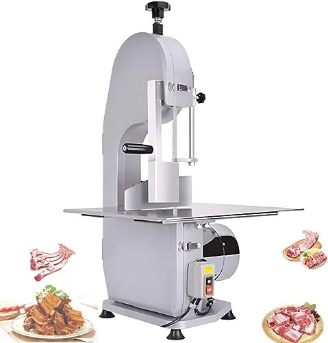 Electric Bone Saw,Commercial Electric Bone Sawing Machine High Power Bone Meat Cutting Machine Tabletop Meat Bone Band Saw with Satinless Steel Cutting Table Cutting Fish Beef and