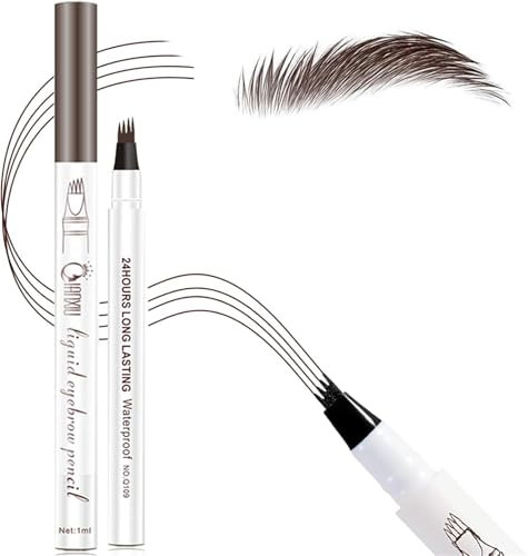 Microblading Eyebrow Pen - 3D Waterproof Tattoo with Fork Tip for Natural Looking Long-Lasting Results