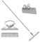 KOLLIEE 2 in 1 Floor Squeegee Broom Set Window Long Handle Rubber Squeegee Brush Mop Kit with Adjustable Handle 120° Rotating Angle Head for Wet Room Hard Floor Outdoor