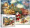 Weihnachtszug 1000 Teile Puzzle für Erwachsene Niedlicher Weihnachtsmann Malerei Puzzle Landschaft 1000 Teile Puzzle Spiel Heim Wanddekoration DIY Handwerk Weihnachtsbaum Puzzle Kunst Boho Geschenk
