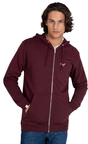 Reell Staple Logo Zip Hoodie Dark Cherry XL