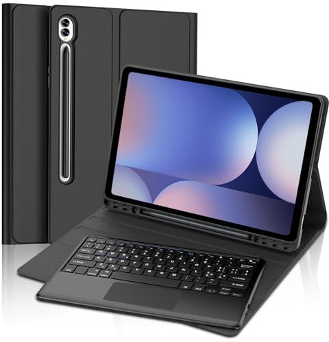 FOGARI Tastiera Magnetica per Samsung Tab S10 Ultra 14.6 2024, QWERTY Italiano Keyboard Bluetooth Staccabile con Touchpad Intelligente, Custodia con Samsung Tab S10 Ultra 14.6 pollici 2024, Nero