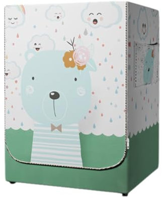 Funda para proteger la lavadora o secadora Funda para Lavadora Carga Frontal Impermeable Cubierta para secadora Antirrayos UV Funda para Lavadora (B,M(6.0-6.5kg))