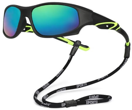 Hifot Sonnenbrille Kinder Polarisierte Sportbrille für Jungen und Mädchen UV400 Schutz gegen UltravioletteFahrradbrille Silikon Sonnenstrahlen Alter 3-12 Jahre