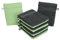 Betz 10 Stück Waschhandschuhe Palermo 100% Baumwolle Waschlappen Set Größe 16x21 cm Farbe anthrazit und grün