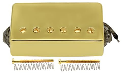 FLEOR Pickup Humbucker per chitarra Alnico5 Pickup al ponte d'oro Compatibile con lo stile LP Parte di chitarra