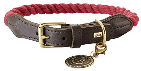 HUNTER List Hundehalsband, Leder, maritim, strapazierfähig, wetterfest, geschmeidig, 70 (XL), bordeaux