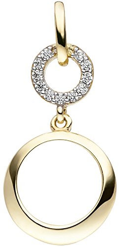 Jobo Damen Anhänger 375 Gold Gelbgold 11 Zirkonia Goldanhänger
