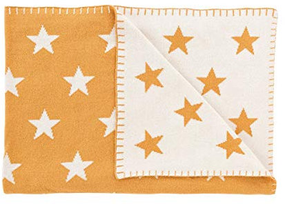 Schardt - Kuscheldecke Big Star Gelb - Flauschige Babykuscheldecke aus 100% Baumwolle - Vielseitig verwendbare Babydecke - Zum Schlafen, Spielen, Kuscheln - Als Decke für unterwegs - 95×120 cm