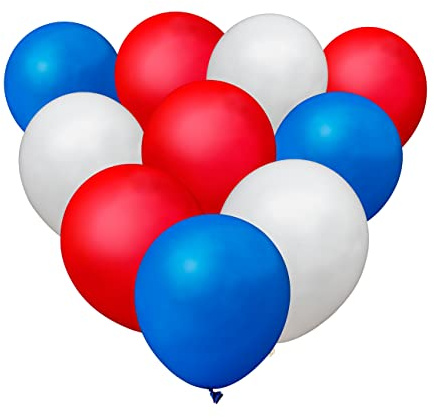 10pcs Red White Blue Balloons King Charles III Coronation Party Sporting Pub BBQ Royal Theme Union Jack French USA Event Decorations