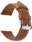 Fullmosa 12 Farben Uhrenarmband, Axus Serie Lederarmband Ersatz-Watch Armband mit Edelstahl Metall Schließe für Herren Damen 19mm, Braun+silberfarbene Schnalle