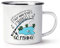 Cast Away Your Troubles Go Fishing Retro Enamel Mug Cup