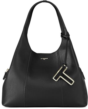 LE TANNEUR Juliette, Schultertasche, Schwarz (Schwarz), 14.5x23.5x31 cm (W x H x L)