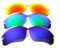 Galaxy Verres de rechange pour Oakley Flak Draft OO9364 Polarisés Bleu/Vert/Rouge