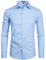 PARKLEES Herren Langarm Slim Fit Freizeit Business Hochzeit Hemd mit Brusttasche PZSSCL01 Blau XL