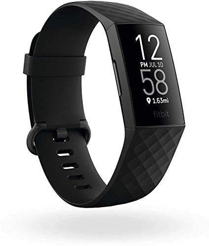 Fitbit Charge 4 Advanced Fitness Tracker with GPS, Swim Tracking & Up To 7 Day Battery, Black (Renewed)
