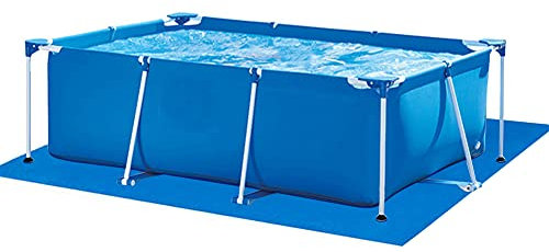 Herbests Pool Grundtuch, Rechteckiger Faltbarer Pool Schwimmbecken Matte Bodenmatte Pool Bodentuch Wasserdichtes Teppichboden Polyester Pool Bodenplane Pool Bodenschutzfliesen Bodenfolien,295x206CM