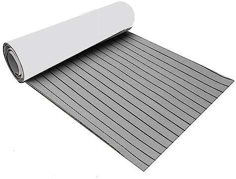 SHZICMY Schiff Boot Jacht Bodenbelag Teak Form Eva Schaum Matte Fußboden Selbstklebend,Teak Eva Schaum Boot Yacht Bodenbelag-Matte Deck Teppich Selbstklebend Grau(900 x 2400 x 6MM)