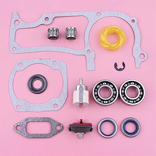 HCO-YO Crankshaft Bearings Seals Gaskets Kit Fit For Husqvarna 362 365 371 372 372XP Chainsaws W Washer Fuel Filter Hose Switch