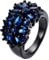 TianWlio Elegantes lila einzigartiges Design Vintage Party Weihnachten Eheringe für Frauen Modeschmuck Christ Ringe Damen (Blue, 7)