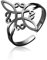 UNIFT Hexen Knoten Ring für Frauen Edelstahl Geometrische Stil Elegante Schick Irischer Keltischer Knoten Einstellbar Ring Hexerei Amulett Schmuck (schwarz)