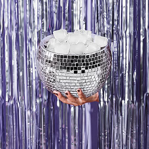 Disco Ball Ice Bucket Large- Last Disco Bachelorette Party Decorations | Groovy Barware, 70s Birthday Cocktail Accessories, Retro Mirrored Drinkware