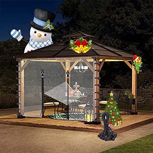 LGJEGD LKW Plane meterware Heavy Duty, 0,5 mm dicken terrassen Windschutz transparent for Car Port Carport Seitenwände, 60 Größen (Color : Clear, Size : 6.56x7.22'/2x2.2m)