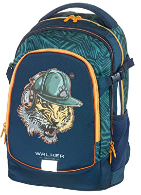 Walker 42053-064 - Schulrucksack Fame 2.0 Beast Mode mit 2 Fächern, Vorderfach mit Organizer, Seitentaschen, Schultasche inkl. Rücken-Polsterung, verstellbarem Schulter- und Brustgurt